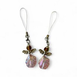 Beschermengel met schelpenrokje en bruin hoofd (5 stuks)