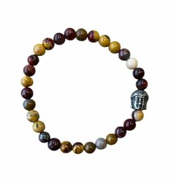 Dames armband Mookaiet 6 mm met Boeddha kraal Dames armband Mookaiet 6 mm met Boeddha kraal
