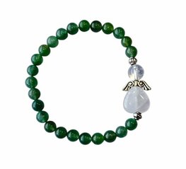 Dames armband Aventurijn 6 mm met beschermengel Dames armband Aventurijn 6 mm met beschermengel